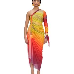 Andrea Iyamah Vibrant One-Shoulder Dress